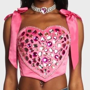 Jeweled Heart Shaped Corset Top - Eras Tour Outfit Ideas